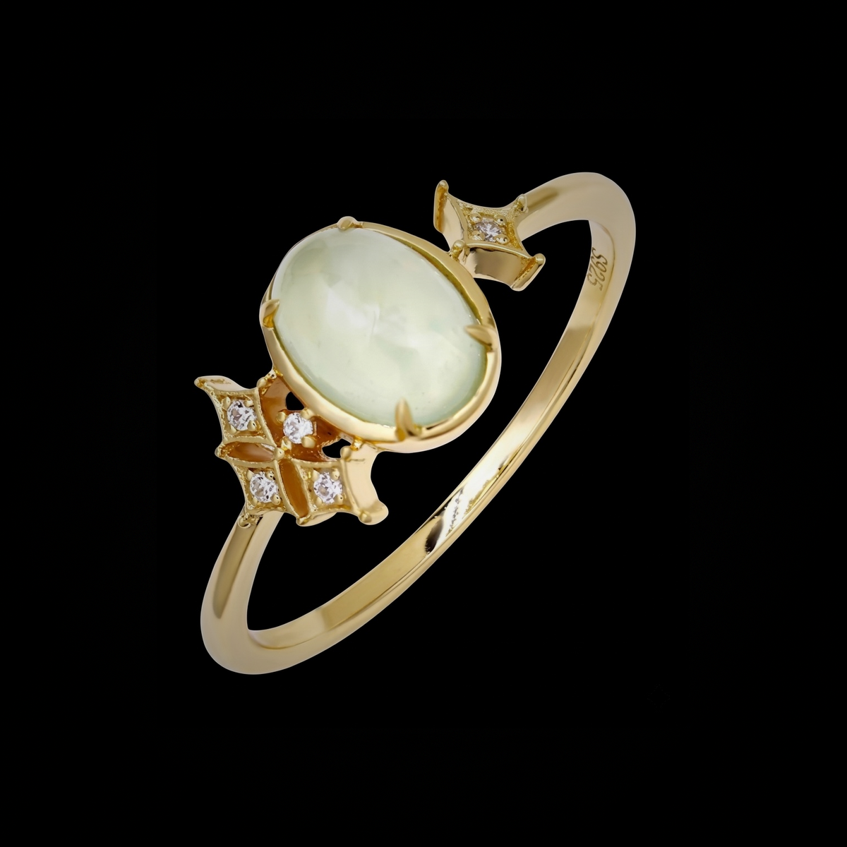 Anillo "Estrato" Prehnita