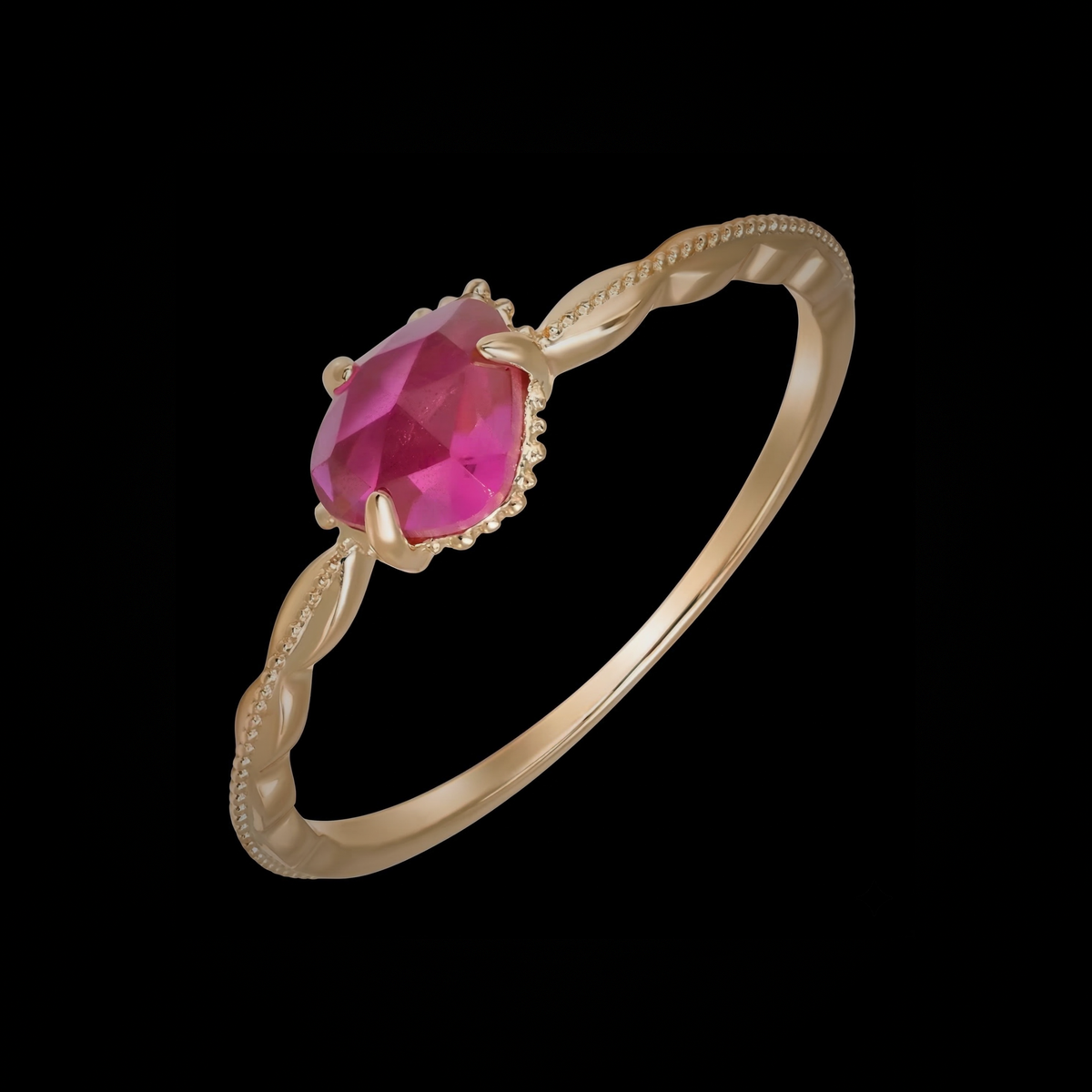 Anillo "Ignea" Corindón Rojo