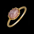 Anillo "Ignea" Labradorita Rosa