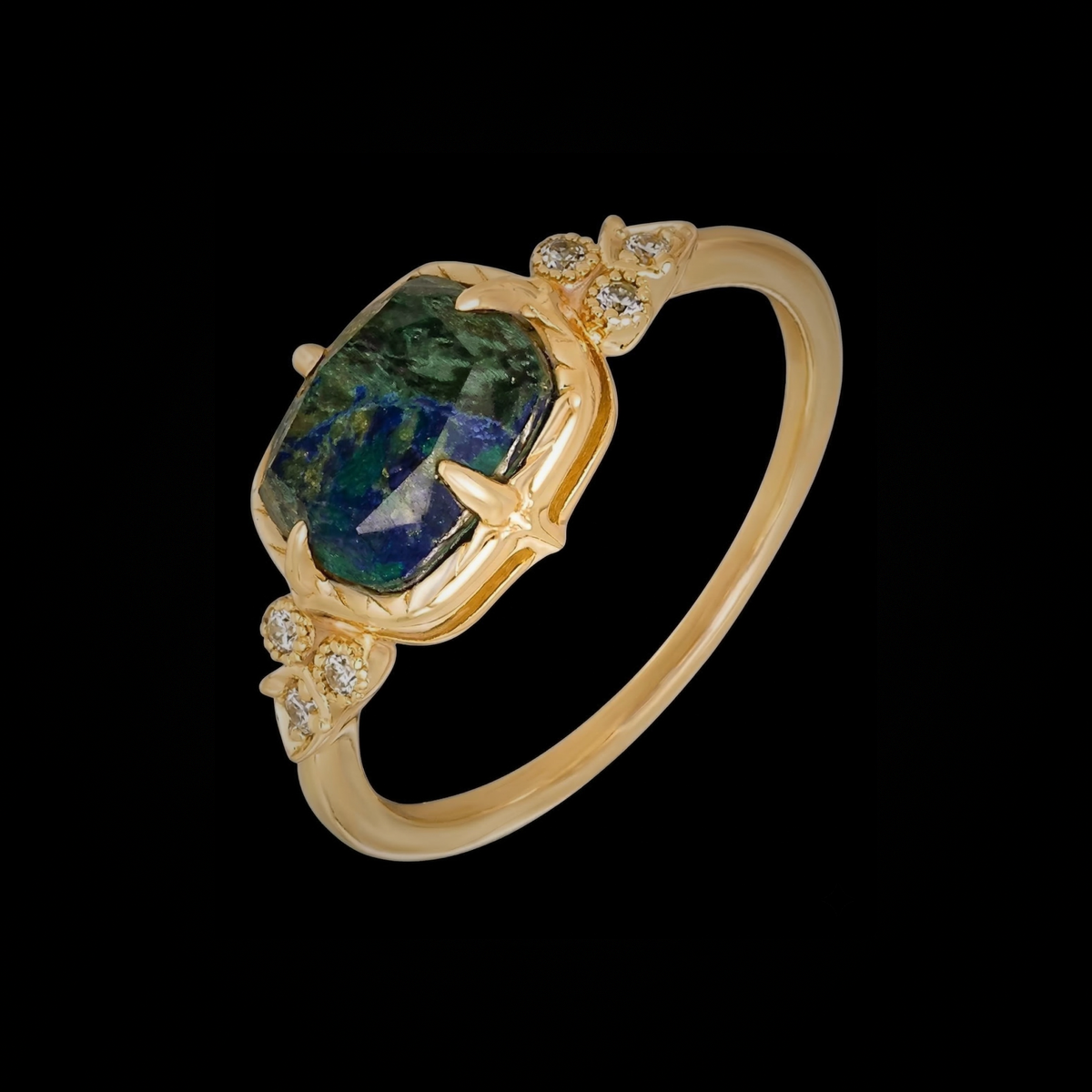 Anillo "Sedimento" Crisocola