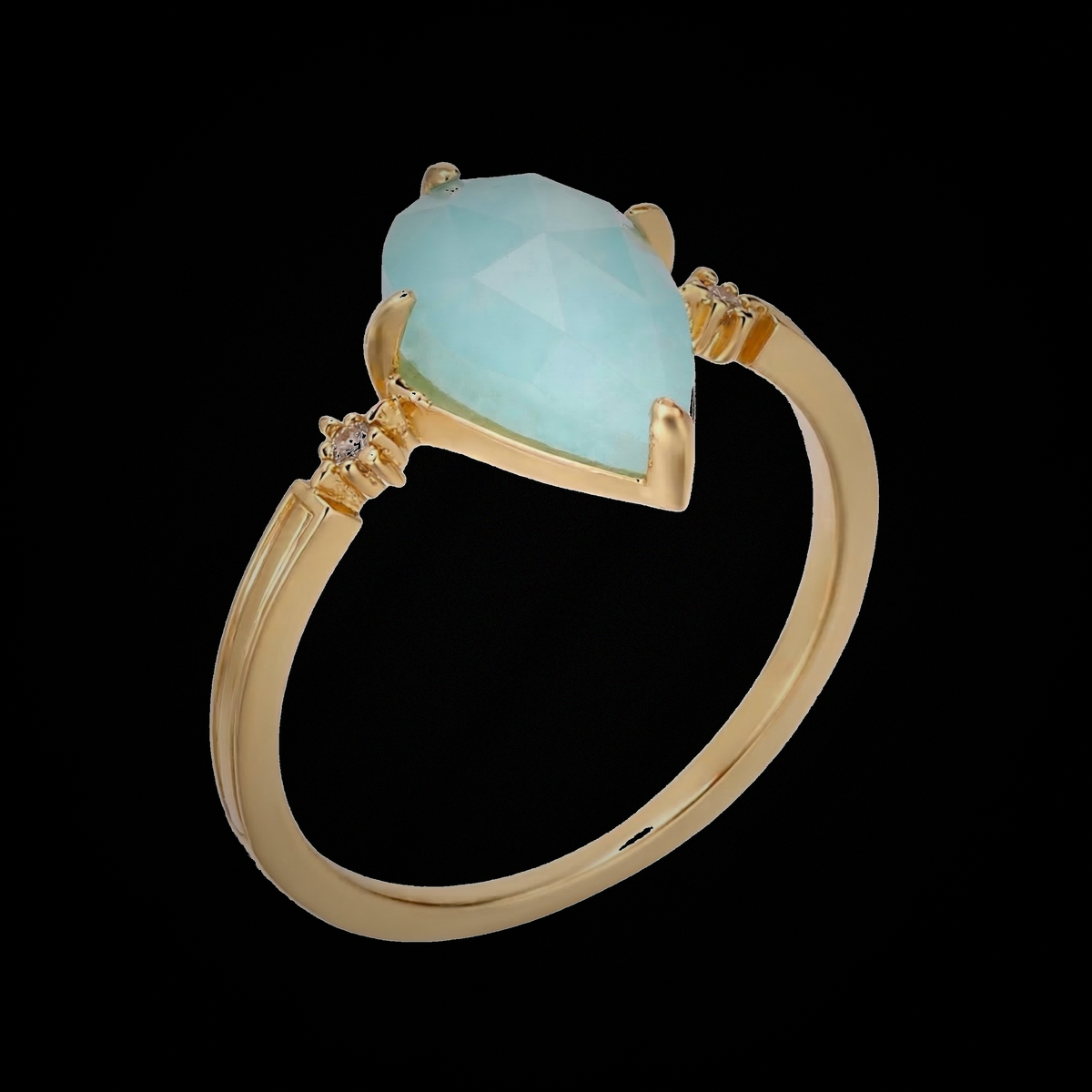 Anillo "Índigo" Amazonita